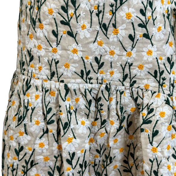 Avec Les Filles Embroidered Linen-Blend Floral Skirt Size 4 NWT - Picture 6 of 10